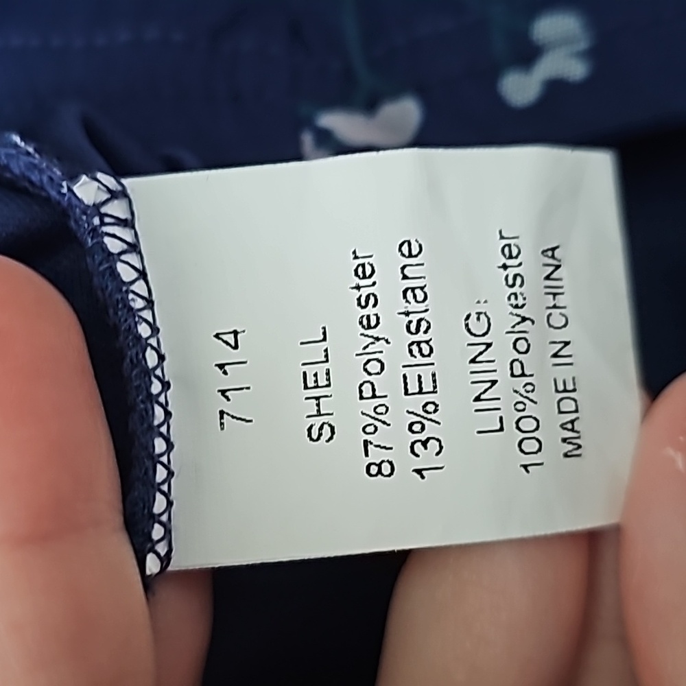 Fashion Navy Blue Floral Ruched Long Sleeve Dress - Picture 5 of 7